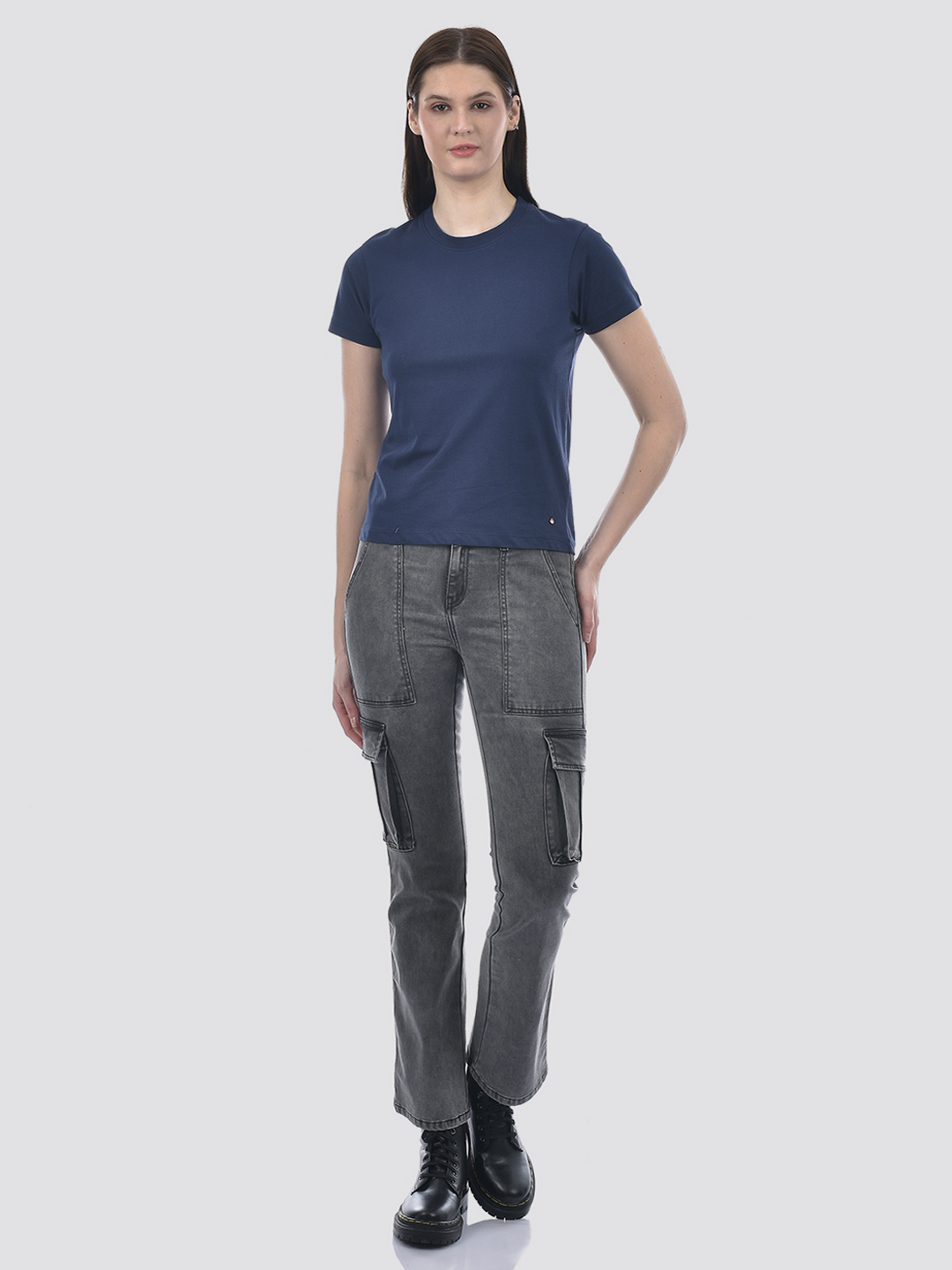 Numero Uno Women Grey Bootcut Leg Sustainable Jeans